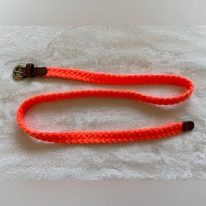 J Crew Orange Braided Belt size S/M